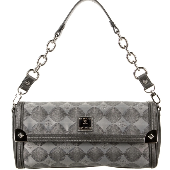 MCM Handbags - MCM RARE Gray Glitter Canvas Handbag in EUC